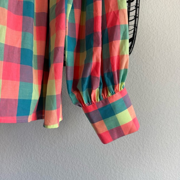 Hunter bell Naya Gingham Long Sleeve Top - Picture 3 of 8